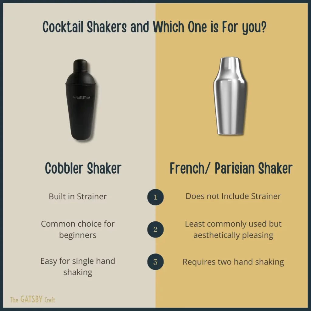 Cobbler Shaker vs French Shaker